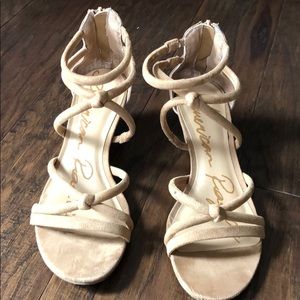 Cute light tan wedges